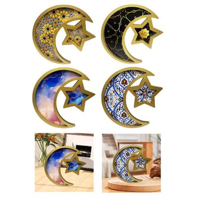 Ramadan Serviertablett Dekoration Mond Stern Tablett für Hochzeitsfeiern Veranstaltungen