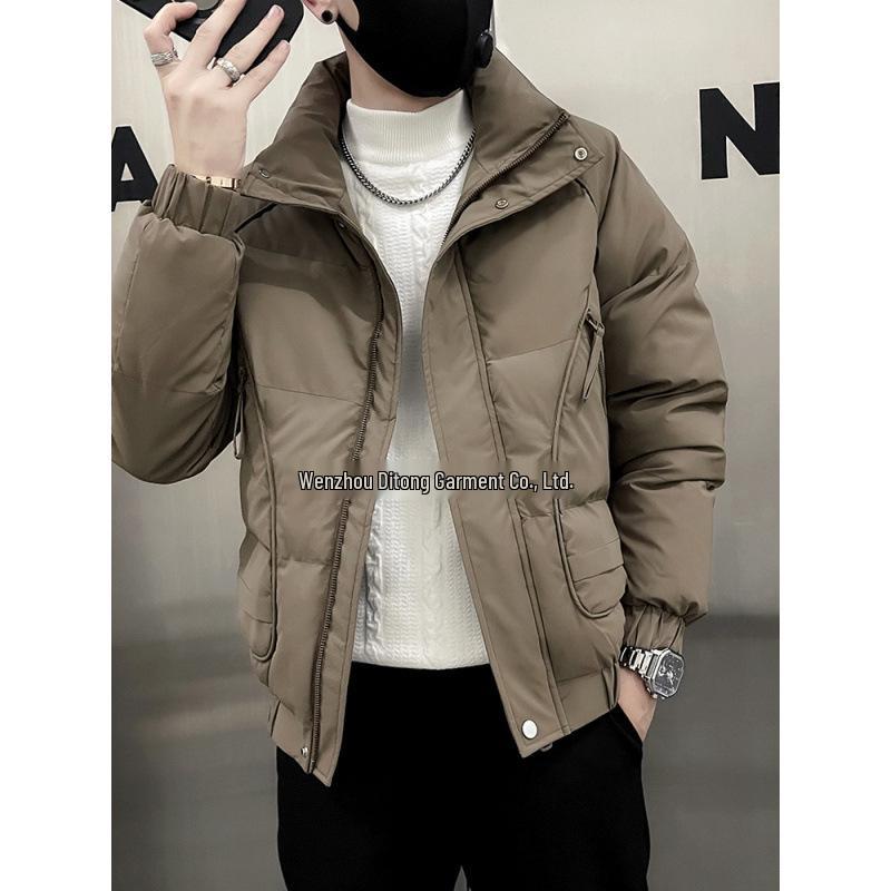 Men's Trendy Thickened Down Cotton Winter Coat - Stylish Short Jacket