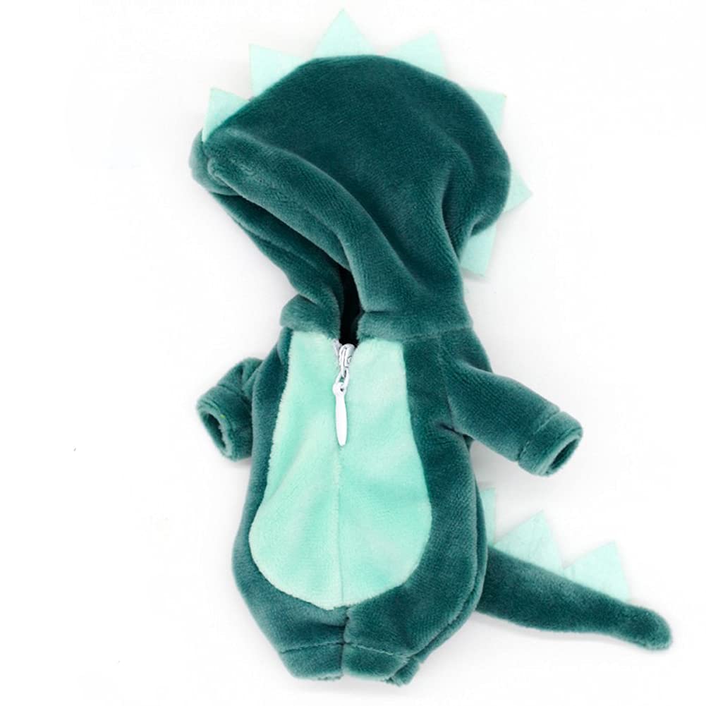 rakulifey OB11 Size Costume, Cute Animal Overalls, Obitsu 11 Clothes, Obitsu 11cm Doll Dinosaur Clothes, 4 Colors, Gift (Dark Green)