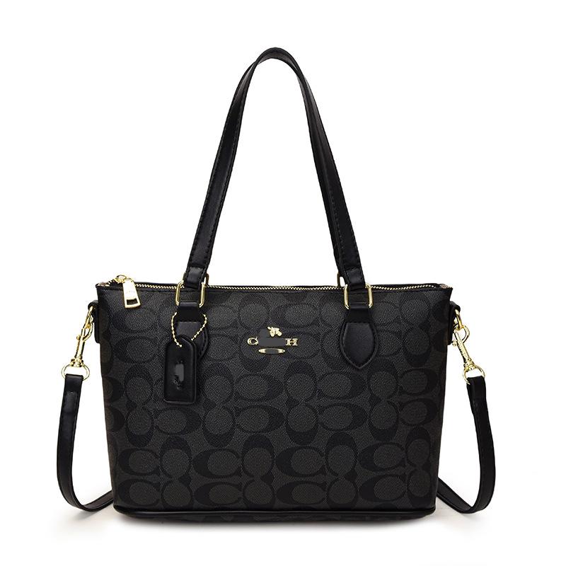 

2025 Women s Large Capacity Letter Print Tote & Crossbody Handbag – Fashion Trend Texture Shoulder Bag чорний