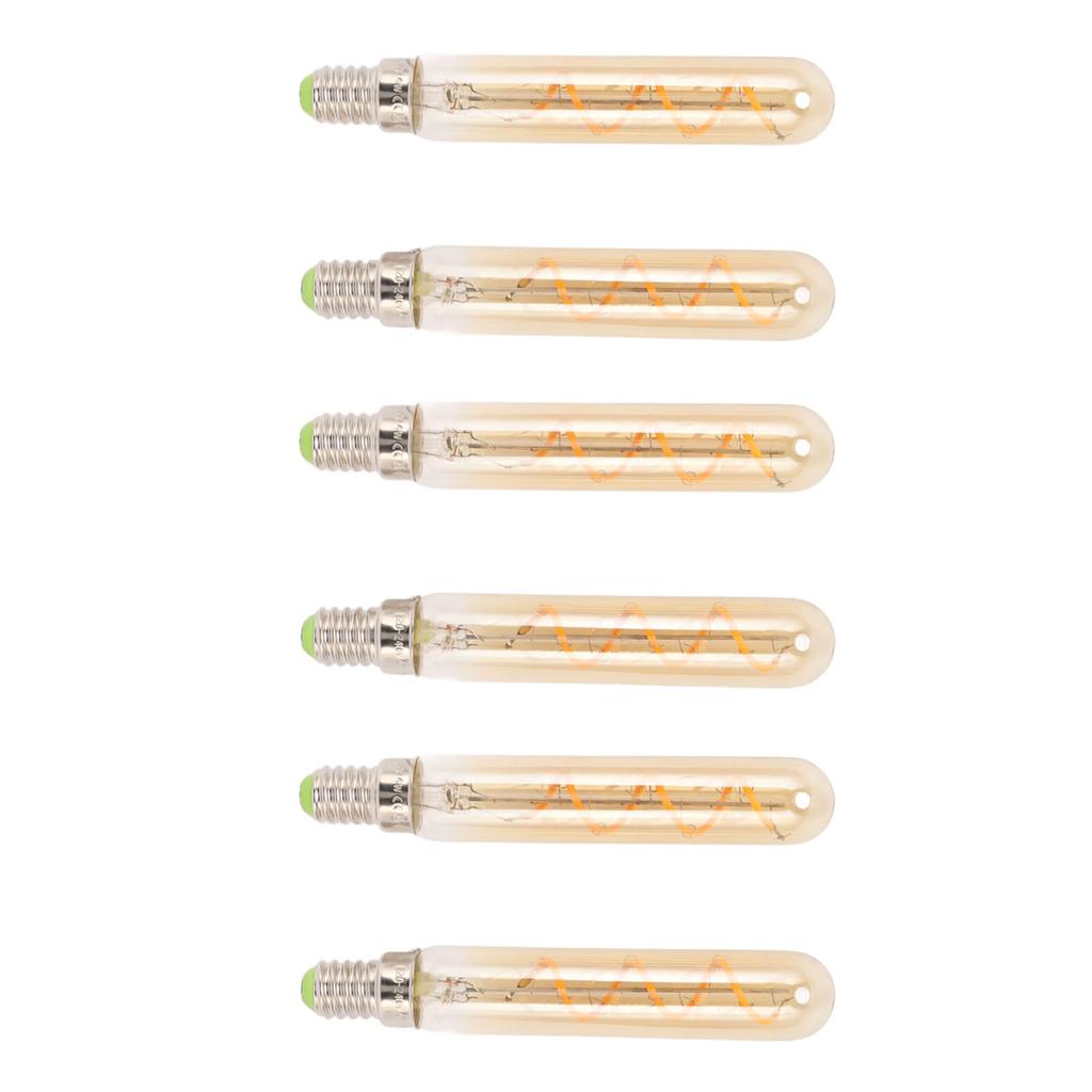 2 PCS E14 LED Light Bulb 3w Golden Tubular Bulb for Pendant Wall Scones Tube Light Bulbs Desk Lamp