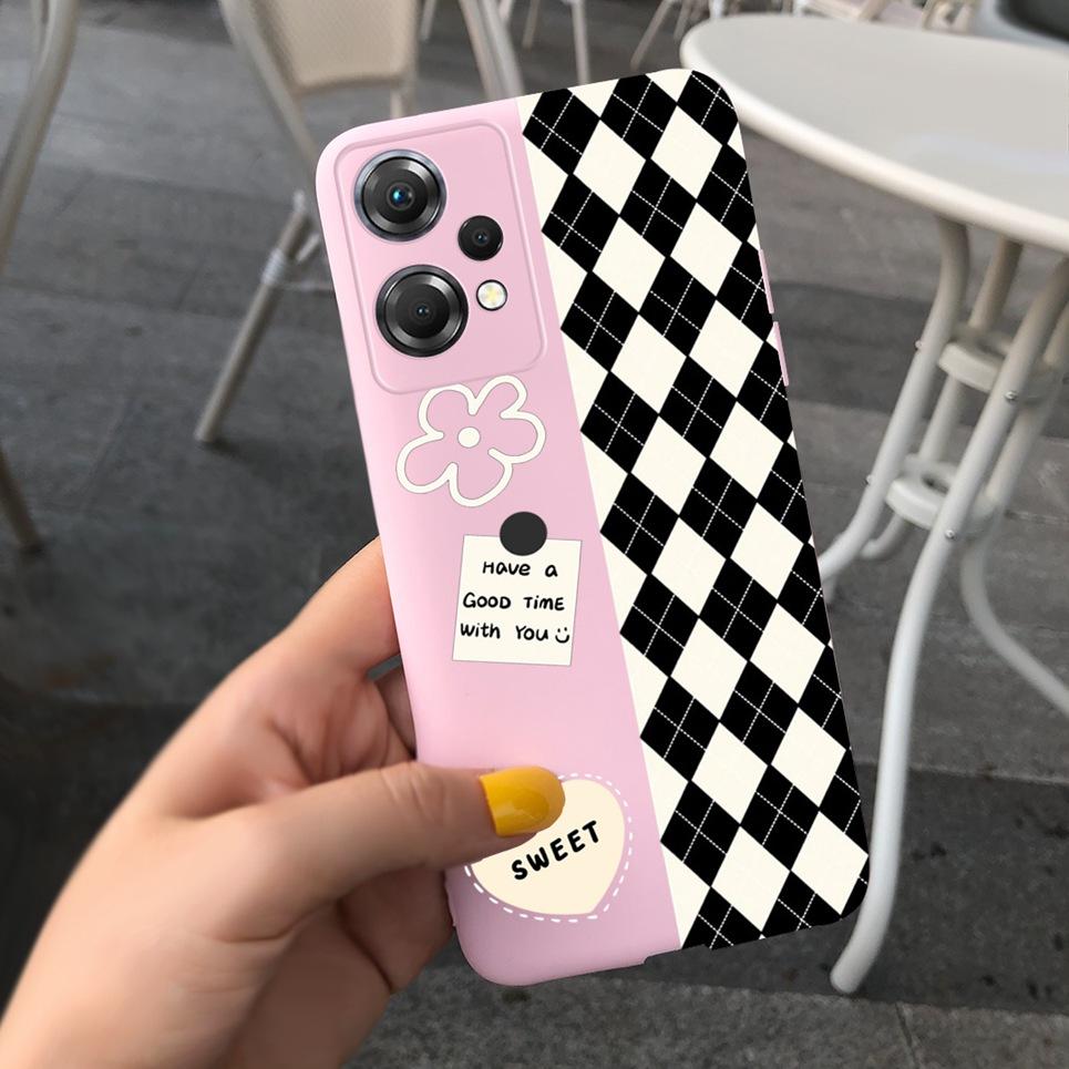 For One Plus Nord CE 2 Lite Phone Case Soft Matte Silcione TPU Back Cover For OnePlus Nord CE2 Lite 5G Mobile Coques Flower Capa