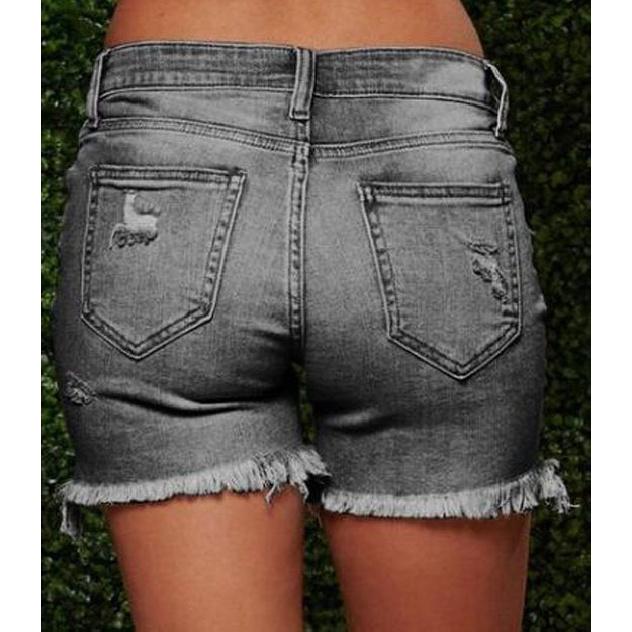 New Broken Holes Burlap Cow Large Size Boy Shorts Female Thin Denim Shorts