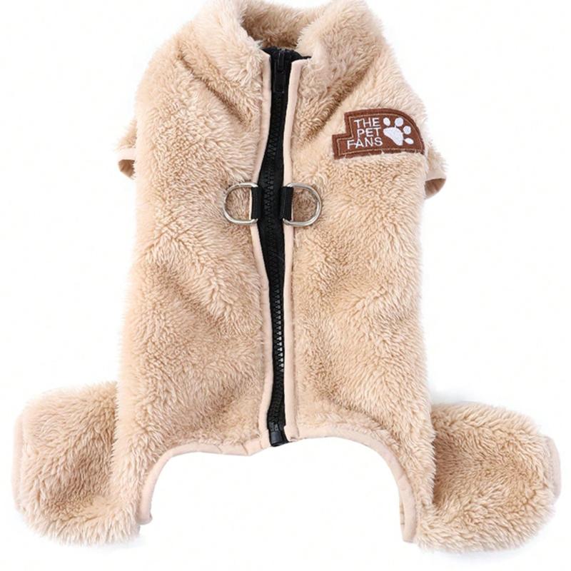 Pet Clothes, Pet Jacket, Warm Fleece Jumpsuit for Small Dogs, Suitable for Winter