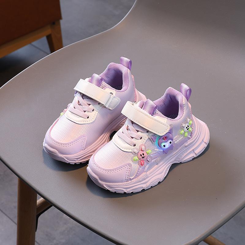 

Children s luminous shoes Boys baby lights up sneakers 2025 spring and summer new girls mesh soft-soled toddler shoes Children s 21-25 yards, 5 pairs in one hand фіолетовий
