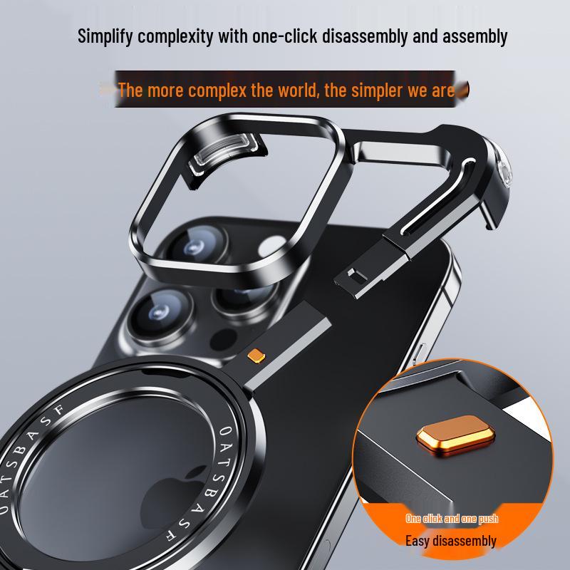 Frameless Magnetic Rotating Stand Phone Case Z Shell