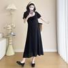 2026 Summer V-neck Ruffled Maternity Maxi Dress