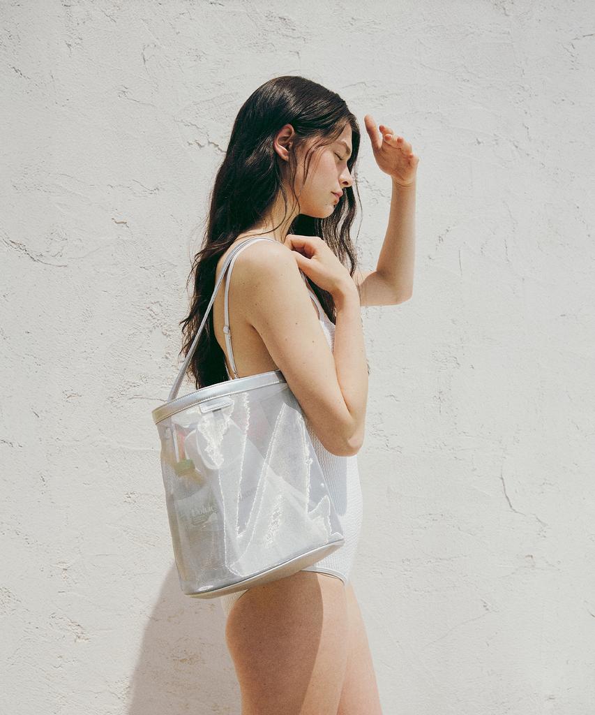 Moremorr Onde Bag Mesh Bag Silver