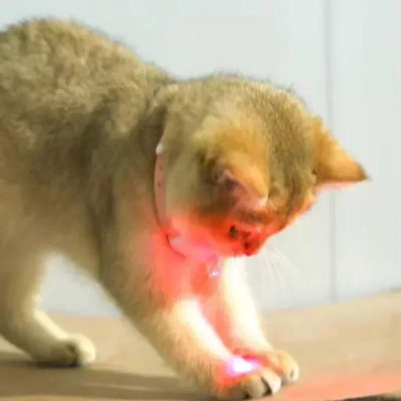 Rechargeable LED Pet Collar with Interactive Laser Toy for Cats & Dogs - Automatic Teaser & Light-Up Fun!