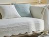 Vintage Embroidered All-Cotton Sofa Cushion with Non-Slip Lace, Four Seasons Universal Cover