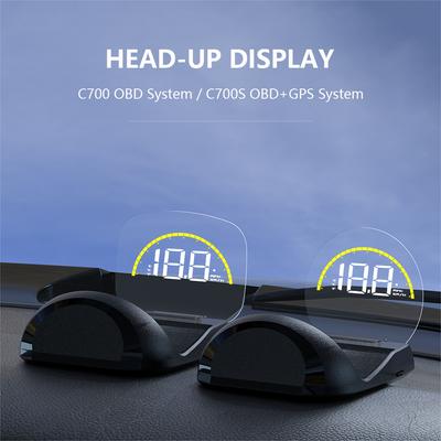 ZQKJ HUD OBD2 and GPS Dual System Head Up Display for All Cars Speedometer Projetor With Water Temperature Overspeed Alarm