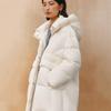 Aoliy Women's 2025 Winter Mid-Length Puffy Down Jacket