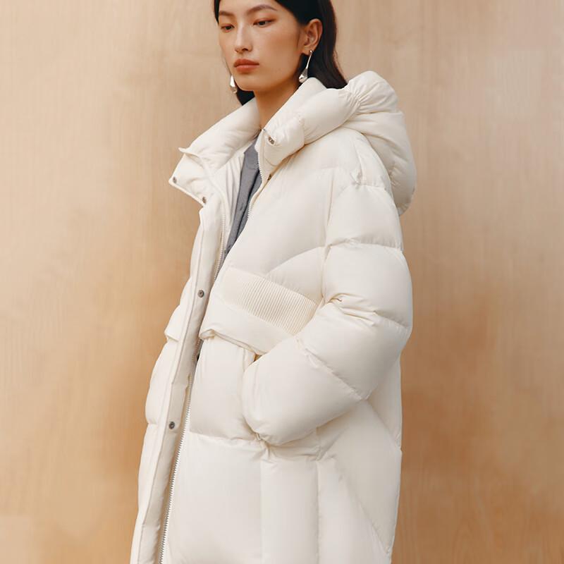 Aoliy Women's 2025 Winter Mid-Length Puffy Down Jacket