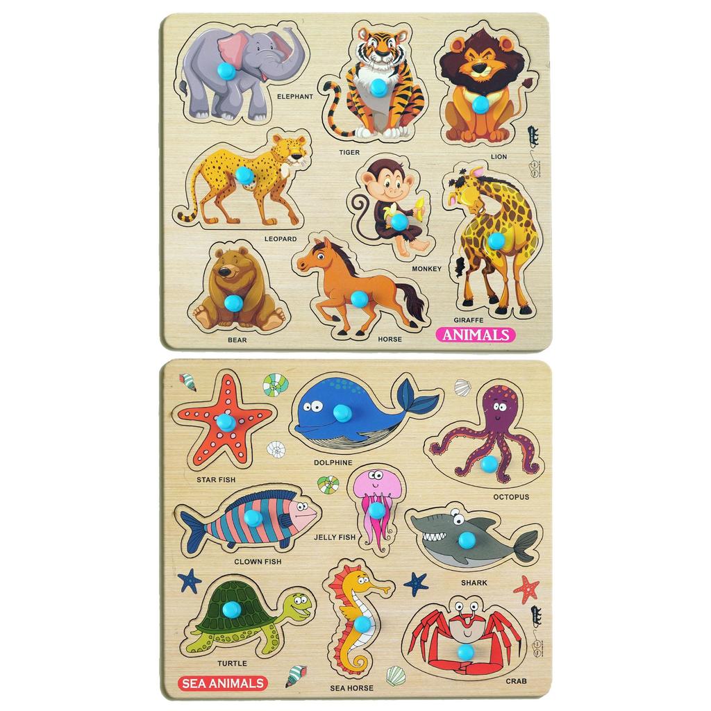 Bit Feex Kids Fort Pre Nursery Educational Jigsaw Puzzles for Adults Kids Learning Toys Kit Board Game 2 Pcs Set