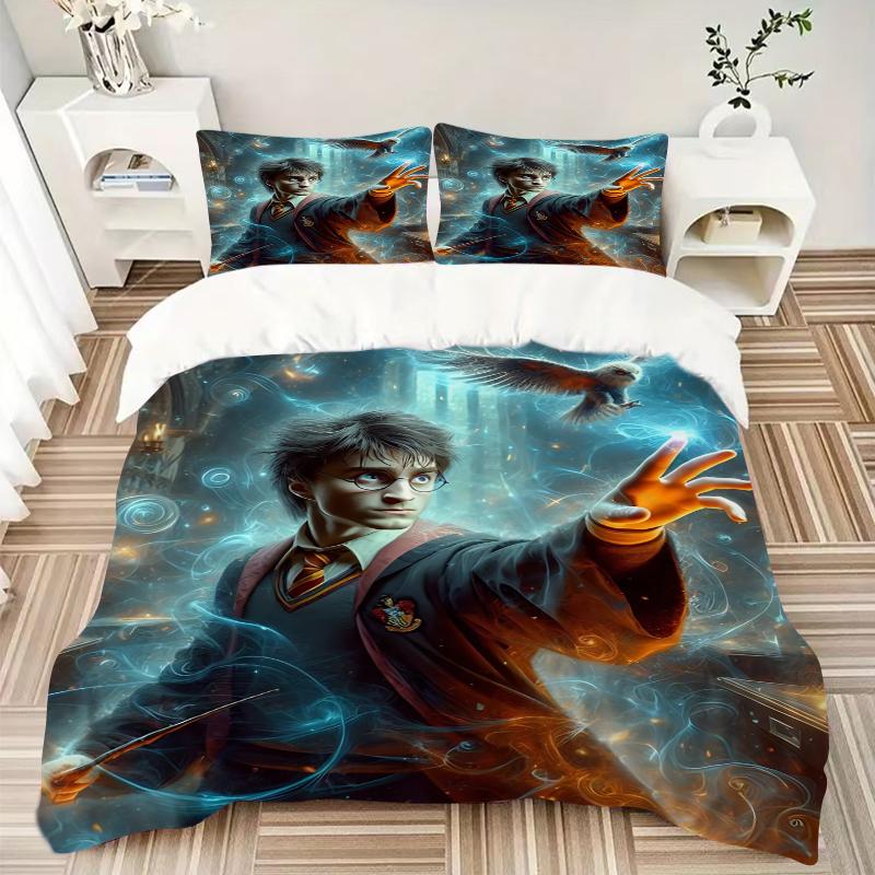 3Pcs Magic Air Bedding Set Soft Fabric Duvet Cover Pillowcases Home Christmas Xmas Halloween Gift 1 Duvet Cover 2 Pillowcase G1303
