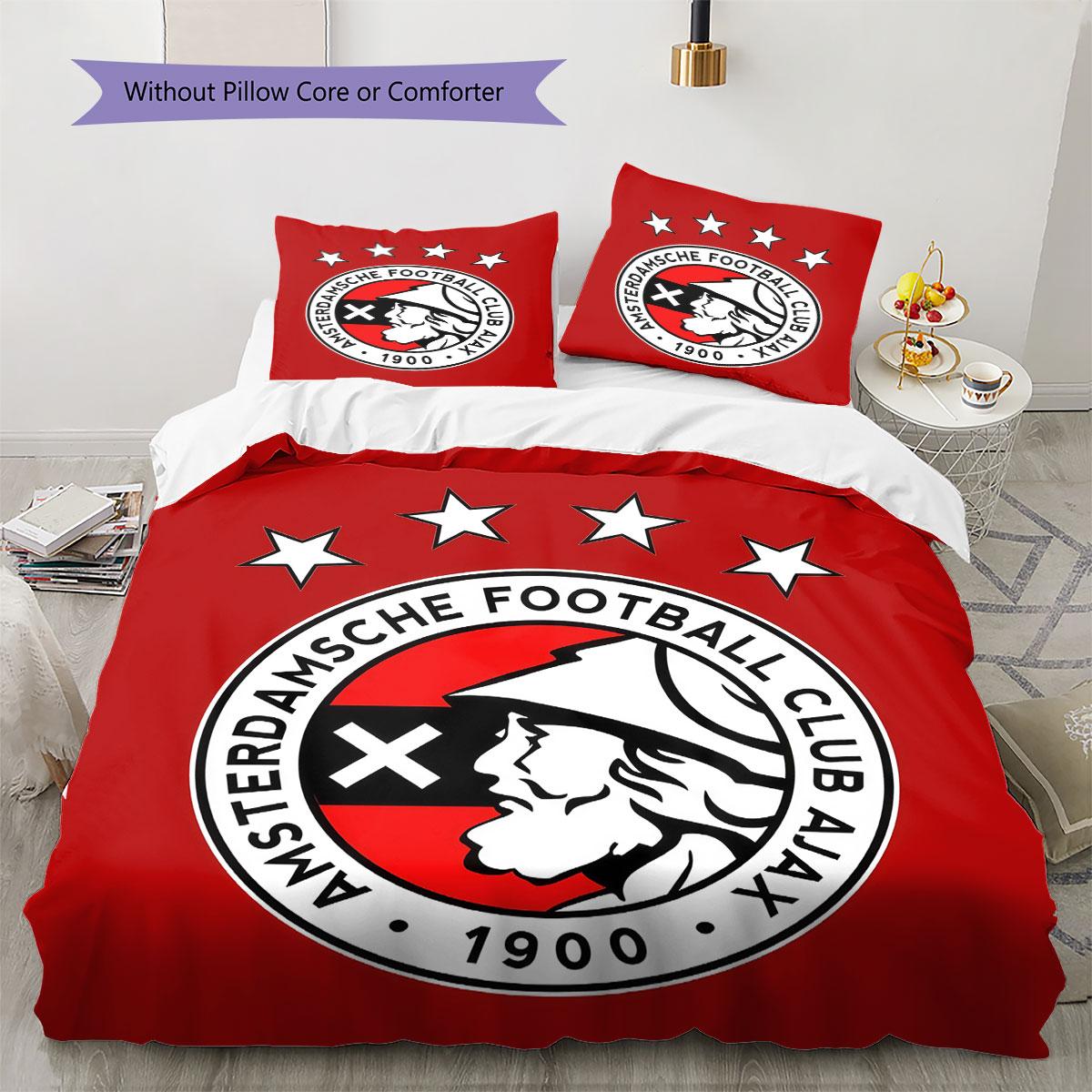 

Ajax Amsterdam Pattern Bedding Quilt Set Quilt Cover Pillowcase Home Decoration Birthday Gift (1 * duvet cover + 2 * pillowcase, without core) 135x200cm