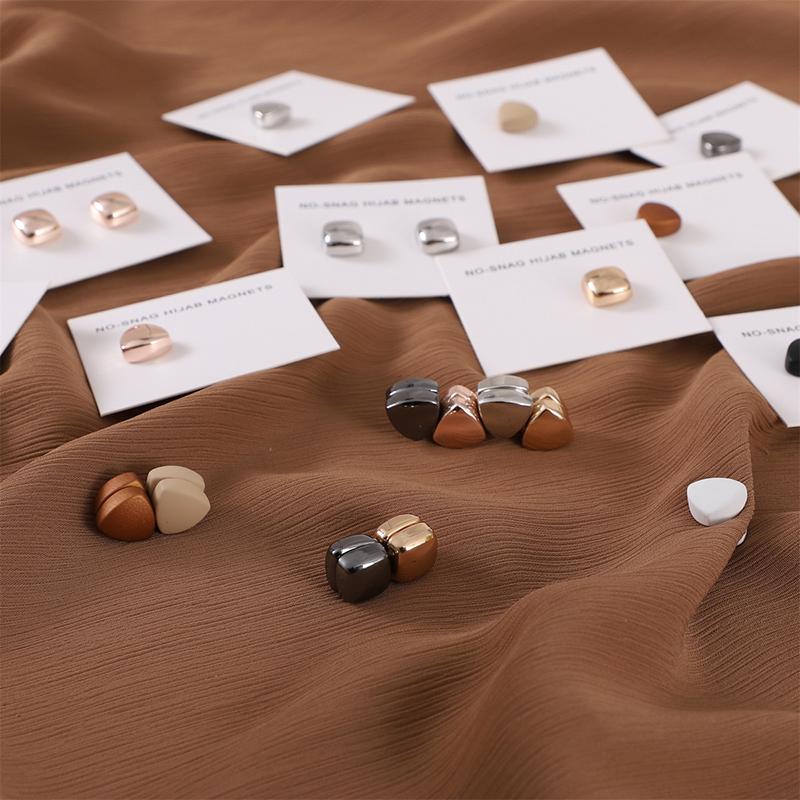 Matte Magnet Hijab Pins for Muslim Headscarf Women Scarf Magnetic Button Shawls Magnetic Brooch Ramadan Islamic Turban Fingdings