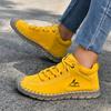 Large Size Hand-stitching Ankle Boots For Women Casual Shoes Split Leather Shoes Women Loafers Moccasins Women Flats Shoes
