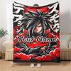 Naruto Character Personalized Text Blanket Lightweight Customizable Blanket Comfortable Great for Nap Office Office Chair Livingroom All-Season Use