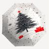 1pc Christmas tree Automatic Open/Close Umbrella Compact Folding Umbrella with 8-Rib Shaft for Women/Men, Elegant Birthday1230S