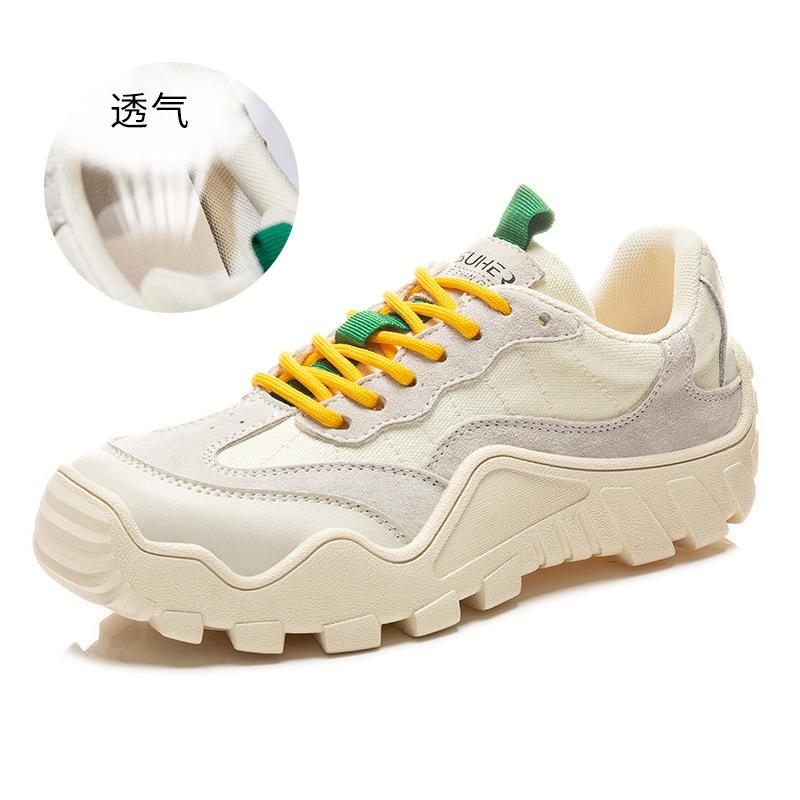 

The first layer of pigskin Forrest Gump shoes women s 2025 spring new sports shoes women s breathable travel shoes casual leather women s shoes tide 40 бежевий