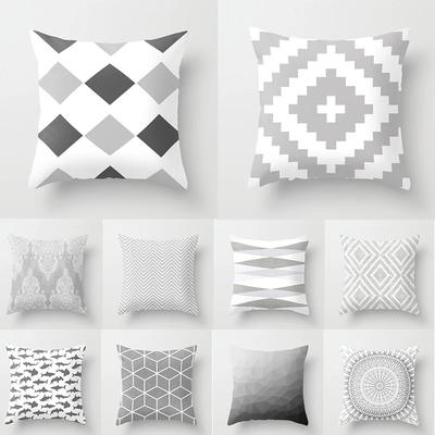 Grey Series Family Pillowcase Square  Home Office Cushion Cover