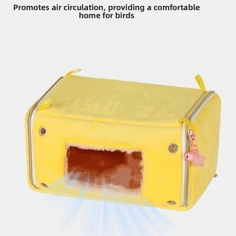 Mjuk papegojhängmatta Förtjockad Fågel Bomullsbo Spara Utrymme Fågelbur Pinne Hus för Papegoja Hamster