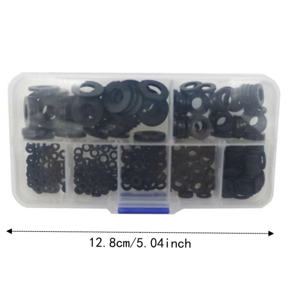350PCS Waterproof Flat Washers Black Rubber Gaskets Gaskets Set Washers Kit  Faucet Repair
