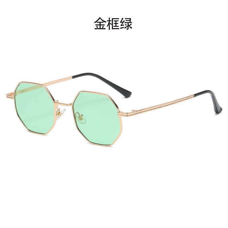 Unisex Polygonale Sonnenbrille - Geometrische Retro-Sonnenbrille für Männer und Frauen,