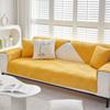 Zimní jednobarevné protiskluzové potahy na pohovku z holandského sametu Domácí dekorace Polštář na pohovku Zesílený Odnímatelný Ochranný nábytek