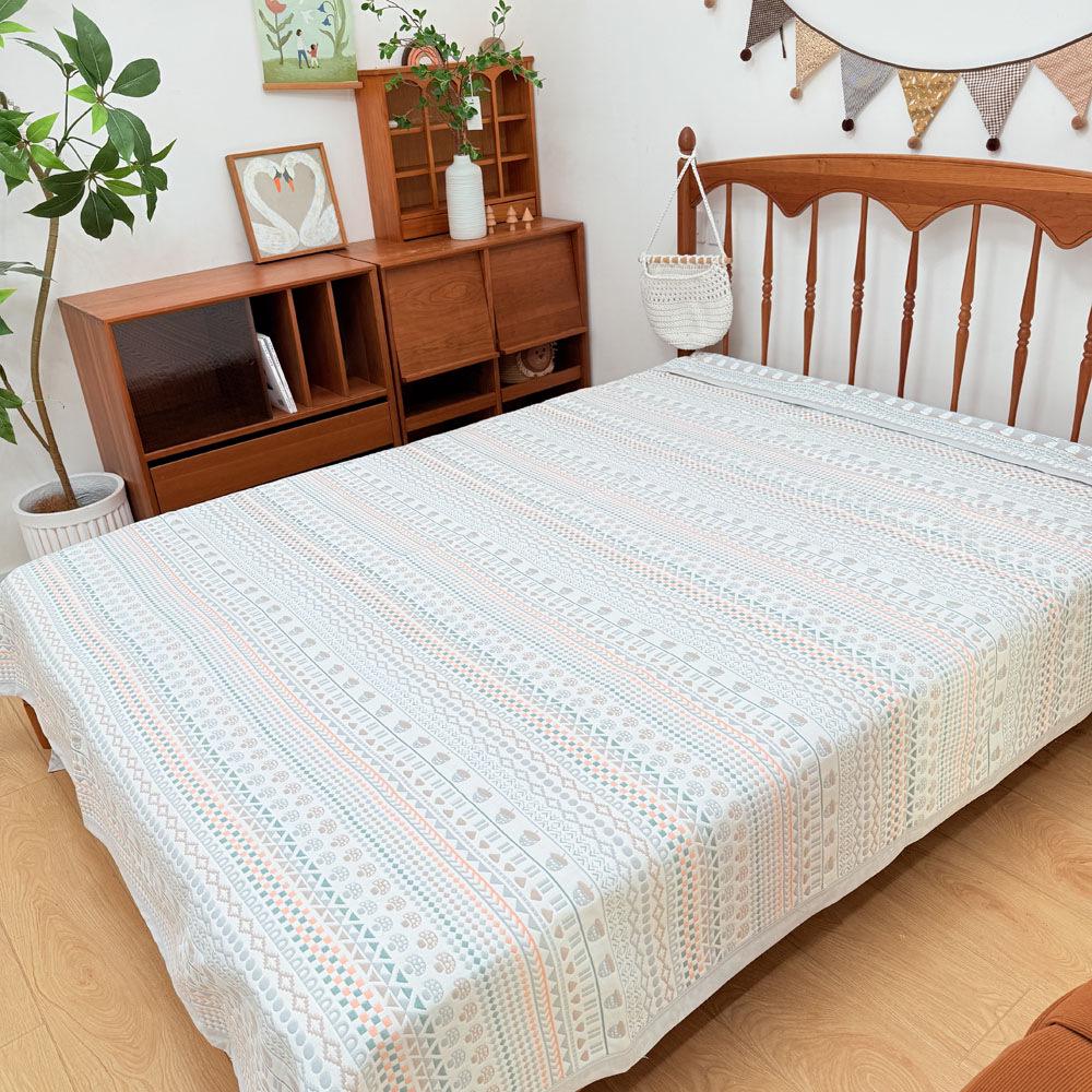 Pure Cotton Six-Layer Gauze Mat: Cool, Soft, and Thick - Perfect for All Seasons, Babies, and Dorm Beds