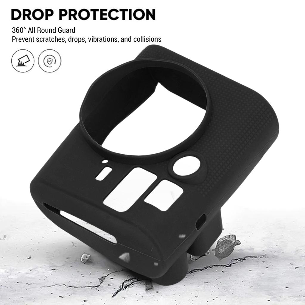 Camera Protective Cover Soft Silicone Instant Camera Case Wear Resisting and Drop Proof Black