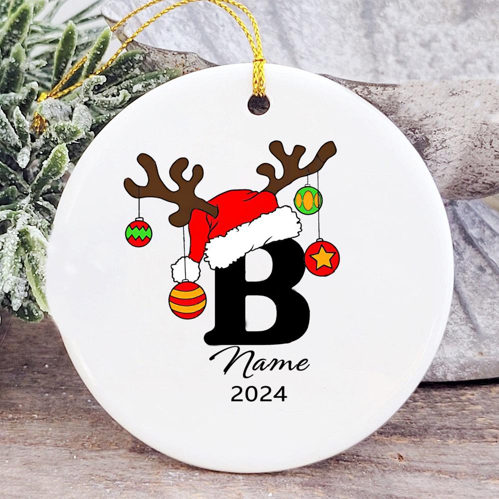 Personalized Christmas Ceramic Ornament Custom Name Family Party Decoration 2025 Family Keepsake Ornament Tree Decor