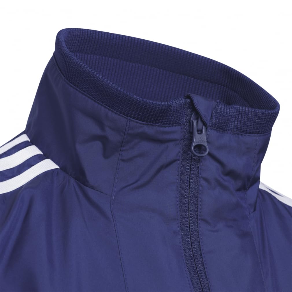 Adidas RDY Wind Color Block Brushed Tricot Woven Track Emerald Green X Dark Blue Wind. Loose-Fit Jacket, Top, Kids' Sportswear, Juniors, Kids, 150cm,