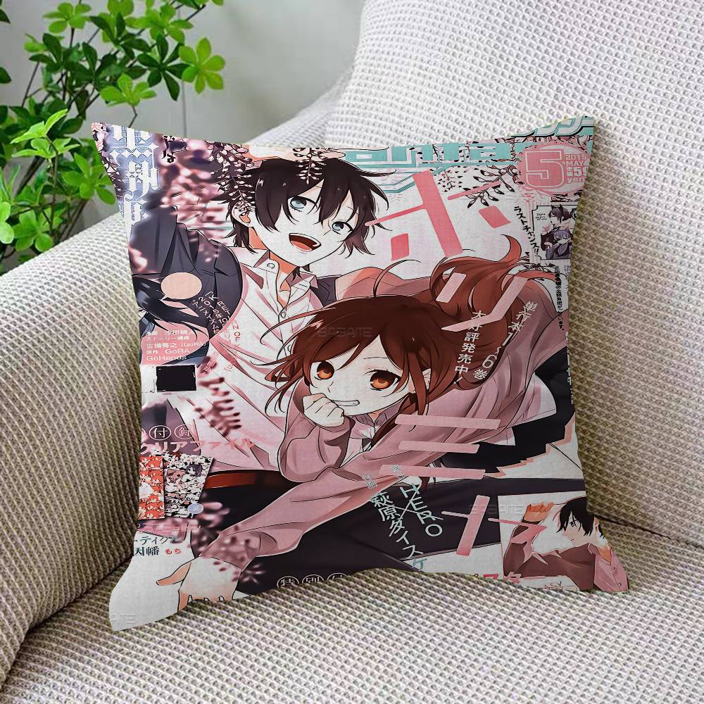 Anime Figure Horimiya Pillow Anime Pillow Sofa Bed Head Pillow Cover Cushion Cover 45x45 Cm Fashion