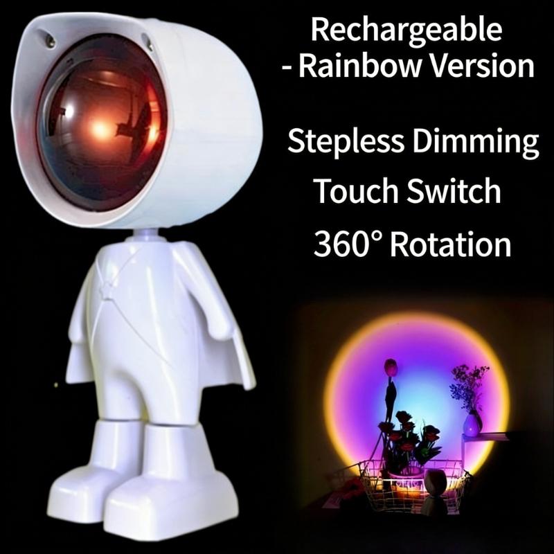 

Dawn Red Astronaut Projection Night Light, Sunset Ambience Spaceman Lamp for Home Decor червоний