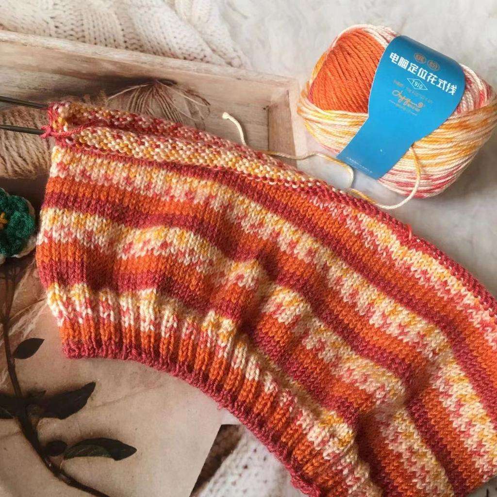 50g Fancy Wool Yarn 35% Wool and 65% Acrylic for Children's Medium Coarse Yarn Hand-knitted Soft Fluffy Blended Wool Thread