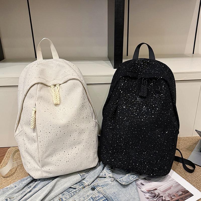 New Large-capacity Women's Bag, Gypsy Backpack, Fashionable, Simple and Versatile, Lightweight Travel Bag, Corduroy.