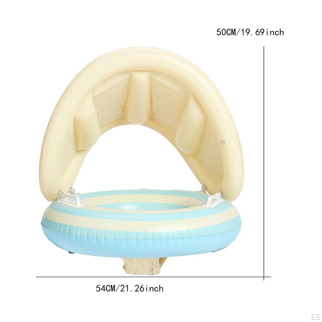 Baby Pool Float with Sun Protection Canopy for Boys Girls Beginner Swimmers
