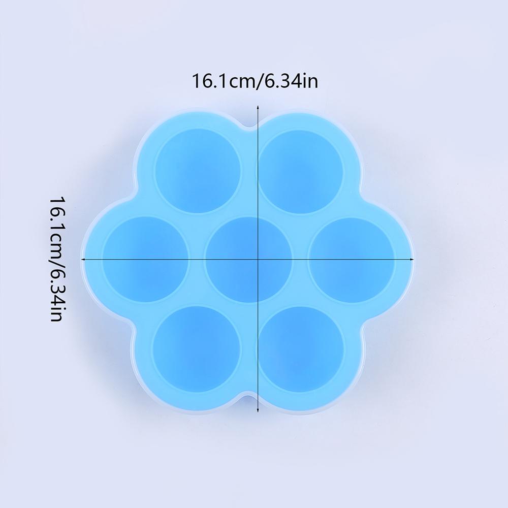 

Egg Bites Molds for Instant Pot Accessories Silicone Freezer Ice Cube Trays Food Storage Containers with Lid Pastry Molds синий