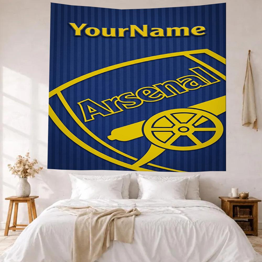 Arsenal Custom Your Name Wall Decor Tapestry Art For Pet Memorial Birthdaywedding Party Backdrop Family Gift