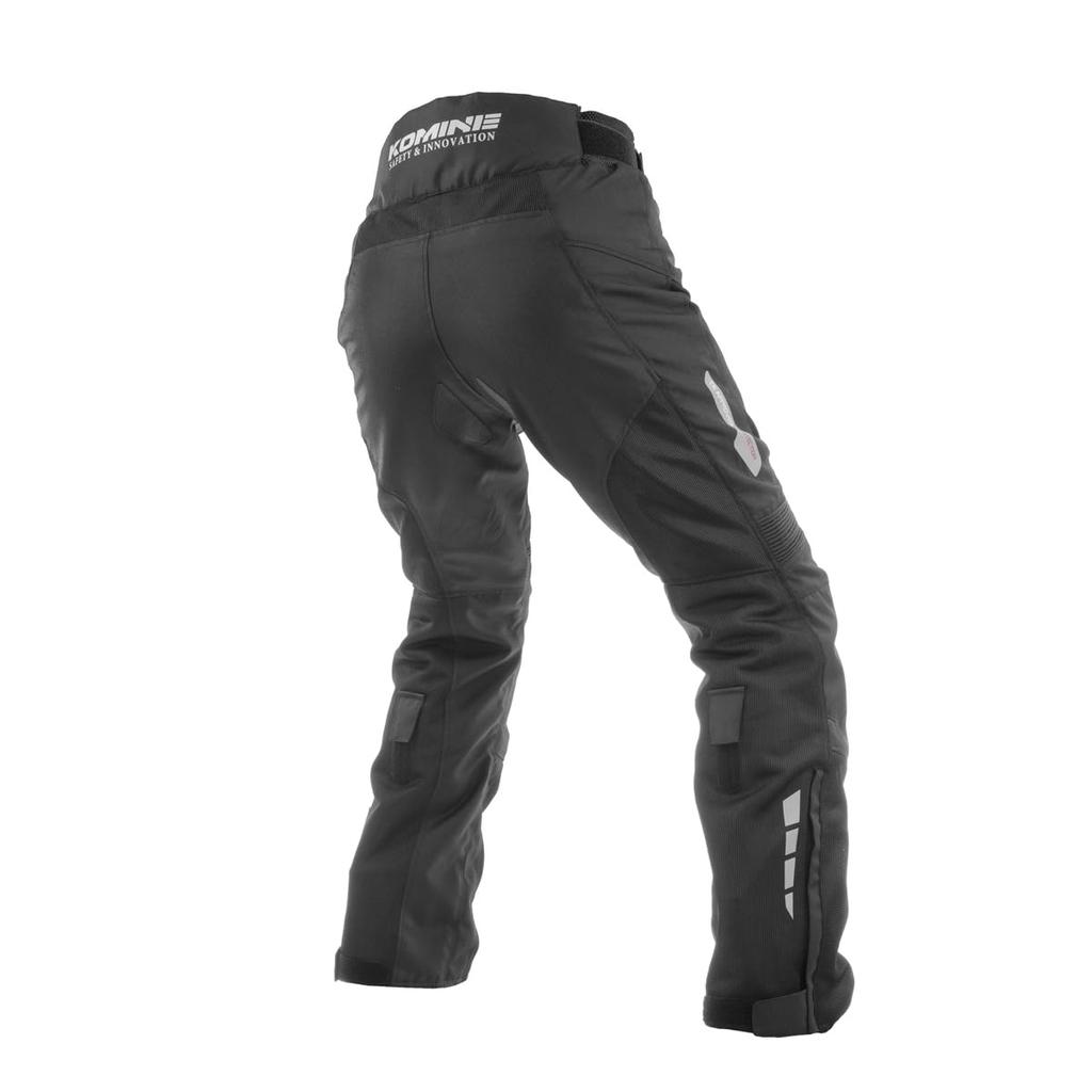 KOMINE 2025 New Model PK-761 MOTO Protect Mesh Pants, For Spring and Summer, CE Standard Level 2 Mesh, Black
