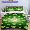 3Pcs Clover Luck Celebration Bedding Set Soft Fabric Duvet Cover Pillowcases Christmas Xmas Halloween Gift 1 Duvet Cover 2 Pillowcase L1538