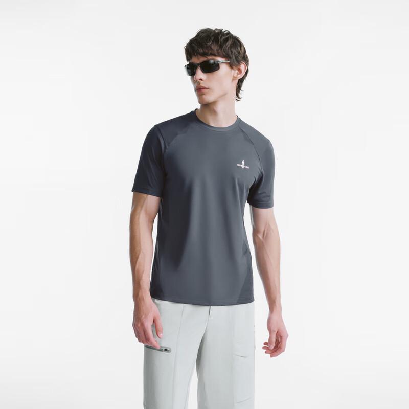 Men s Elastic Soft Breathable Round Neck Short Sleeve T-Shirt M