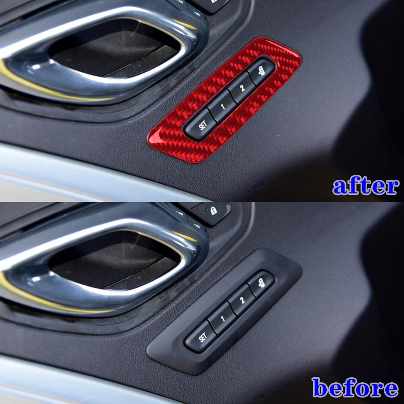 For Chevrolet Camaro 2016-UP Center Console Gear Carbon Fiber Cover Car Accessories Interior Stickers