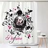 Modern Cosmetics Perfume Flowers Shower Curtain Minimalist Art Girl decoration Polyester Fabric Bathroom Curtain with Hooks