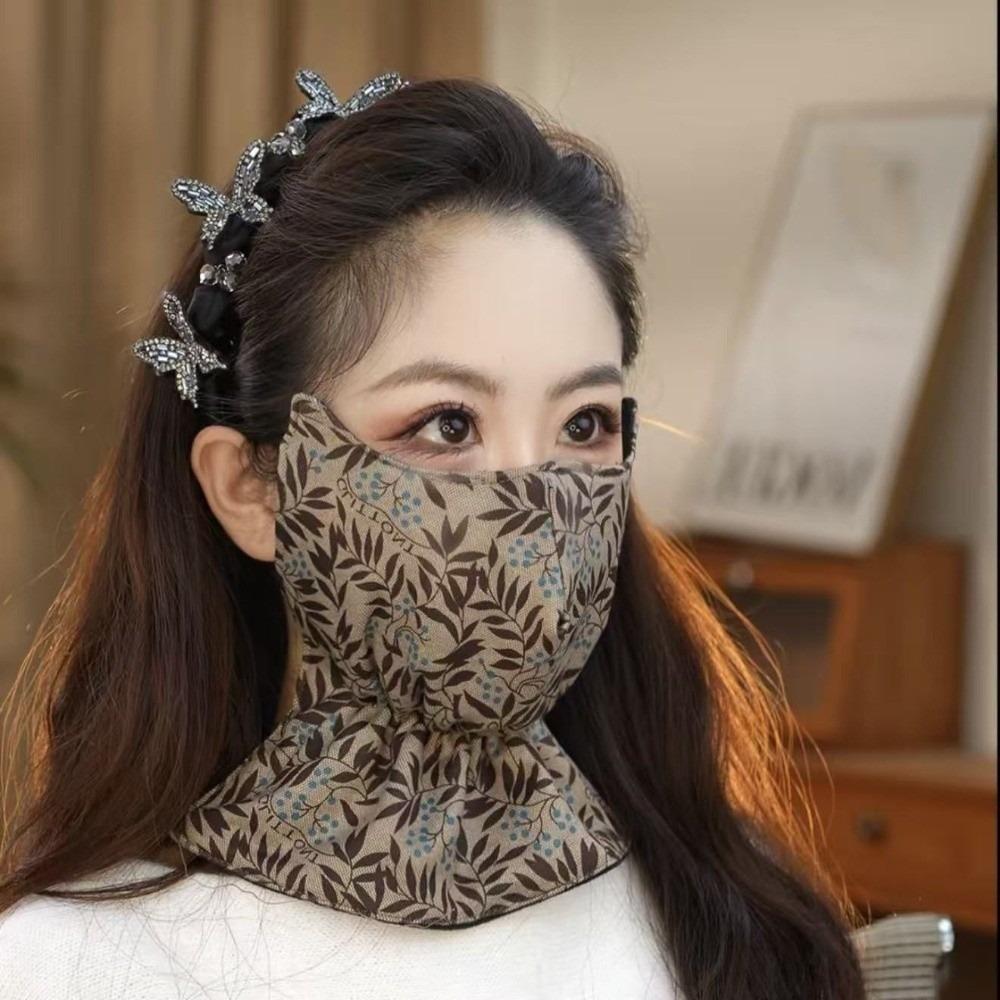 Thickened Warm Face Mask Flower Cycling Cold-Proof Scarf New Winter Neck Warmer Women