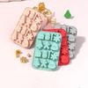 Christmas Silicone Chocolate Molds Candy Baking Moulds Handmade Snowflake Snowman Xmas Tree Gingerbread Man Santa Claus Mold