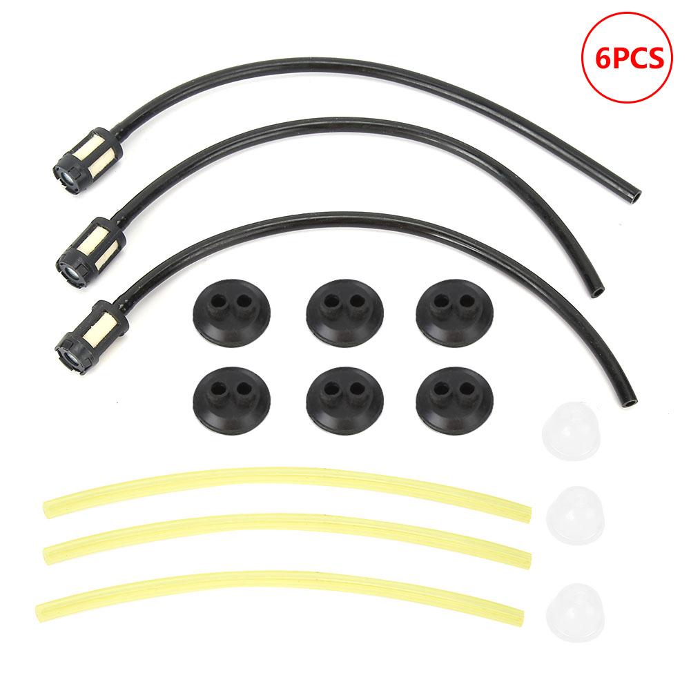 6Pcs Fuel Hose Line Pipe Assembly Replacement Accessories for Strimmer Lawn Mower