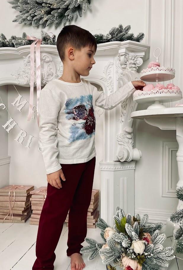 Kids’ Family Look Pajama Set – Warm Sleepwear with Christmas Print, Winter, 6076-7 HC